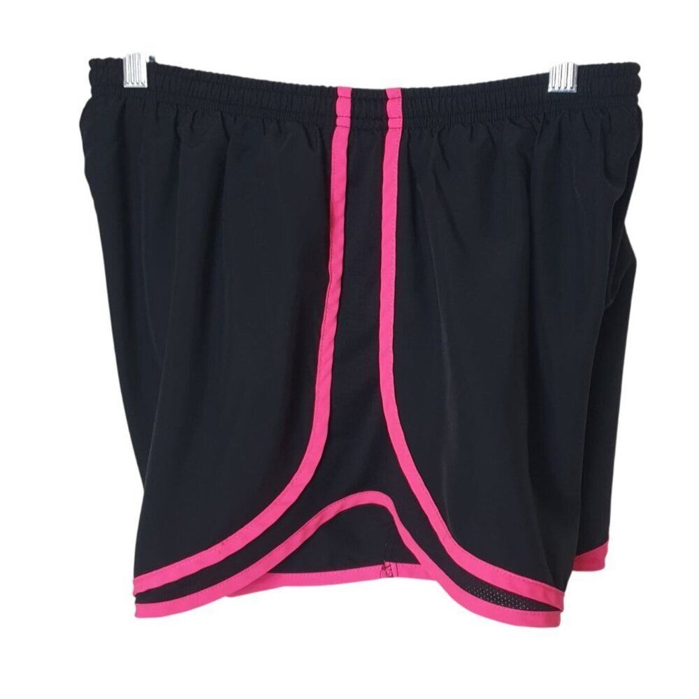 Nike Womens Running Shorts Size L Black Pink Sporty Dri-FIT Lined Athletic 3" - Picture 4 of 7